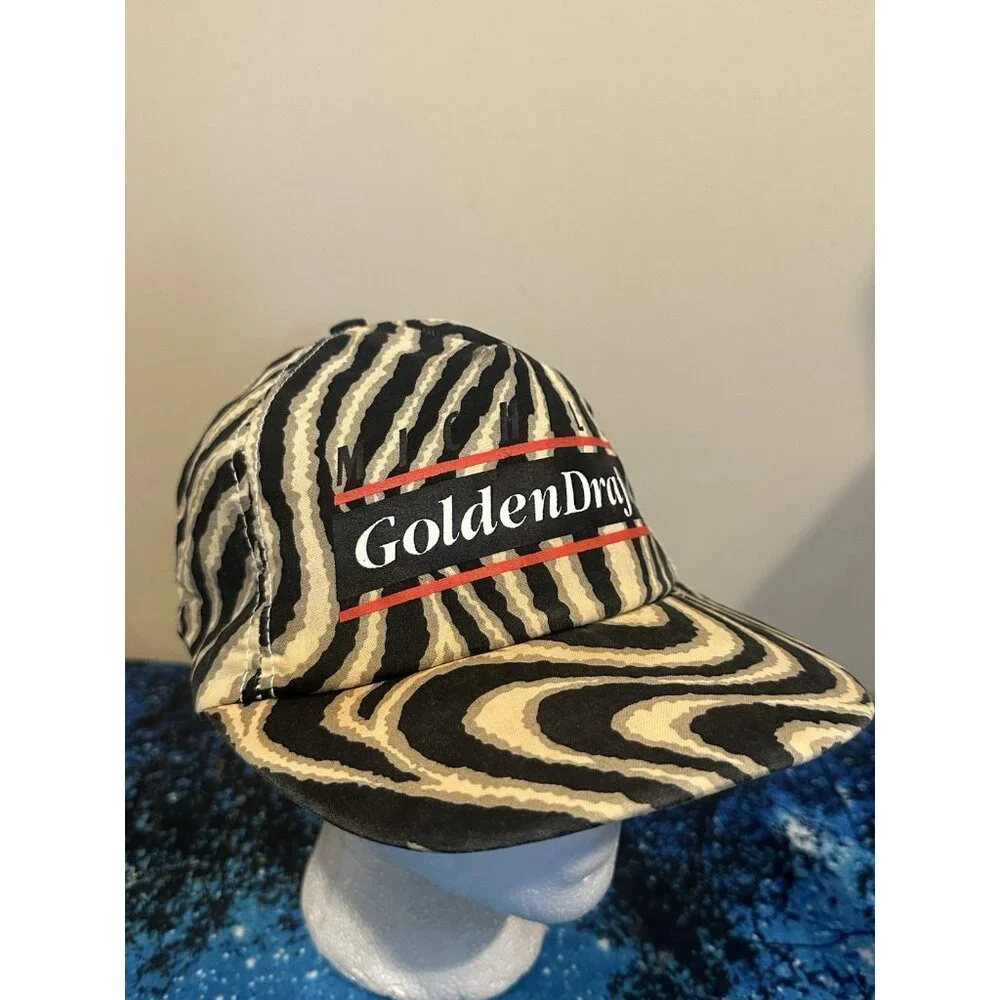 vintage michelob Golden‎ Draft Zebra SnapBack Hat